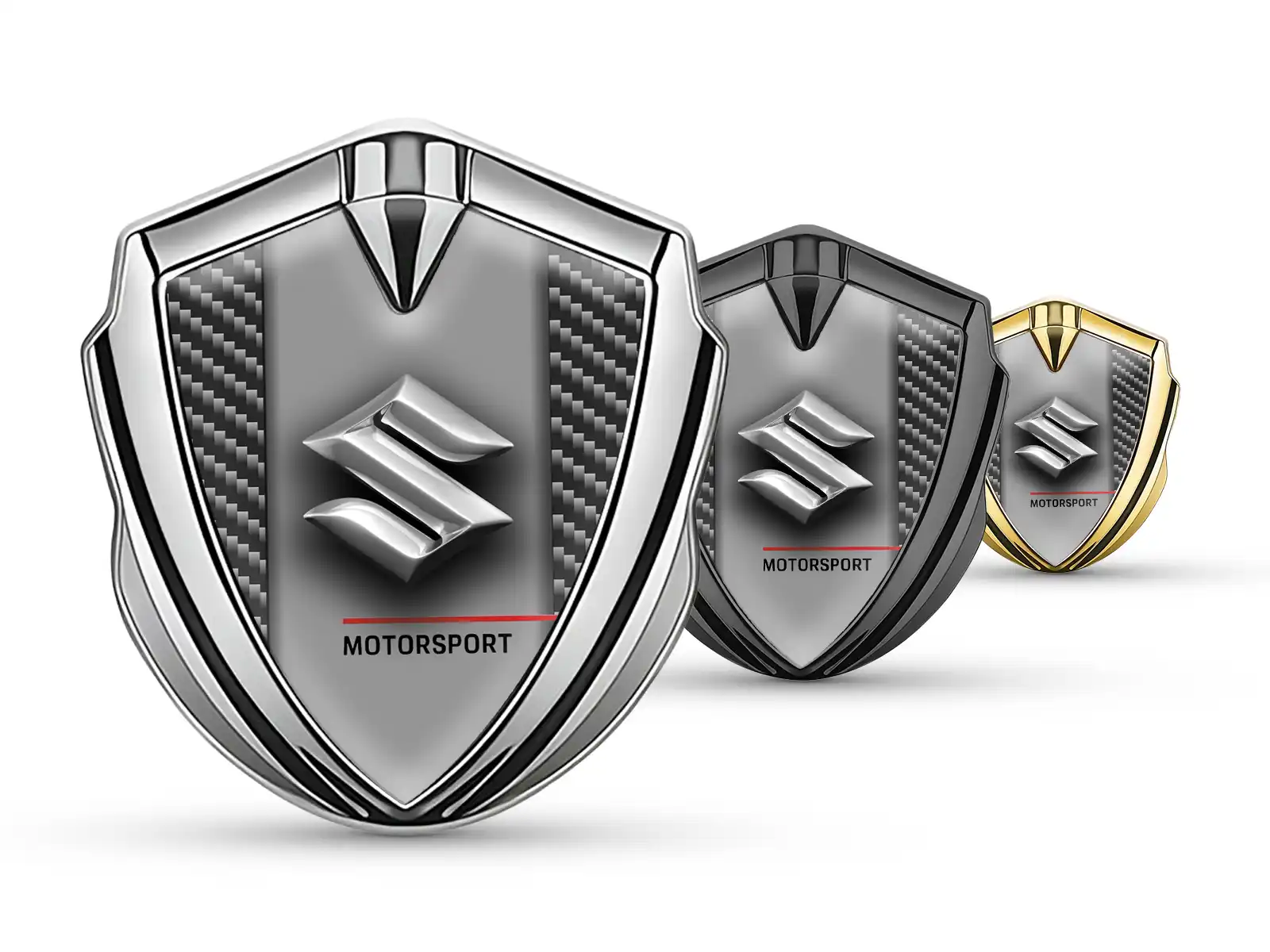 Suzuki Domed Emblem Badge Modern High End Look